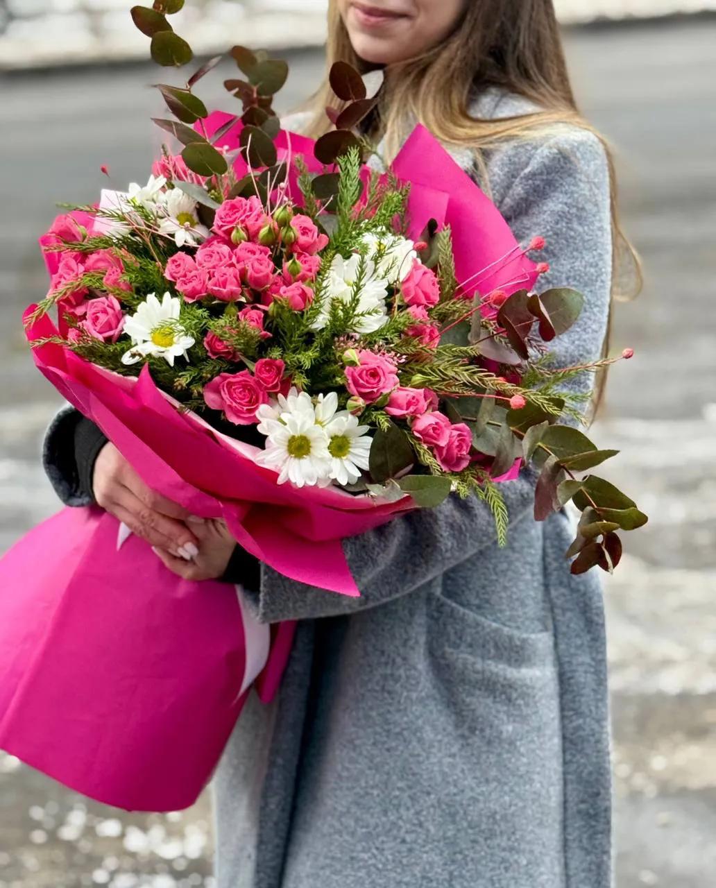 Pink gorgeous bouquet | ծաղիկներ, ծաղկեպսակներ, բույսեր - առաքում Երևան