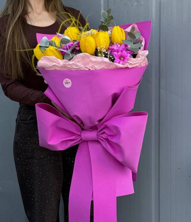 Elegant bouquet of pink | ծաղիկներ, ծաղկեպսակներ, բույսեր - առաքում Երևան