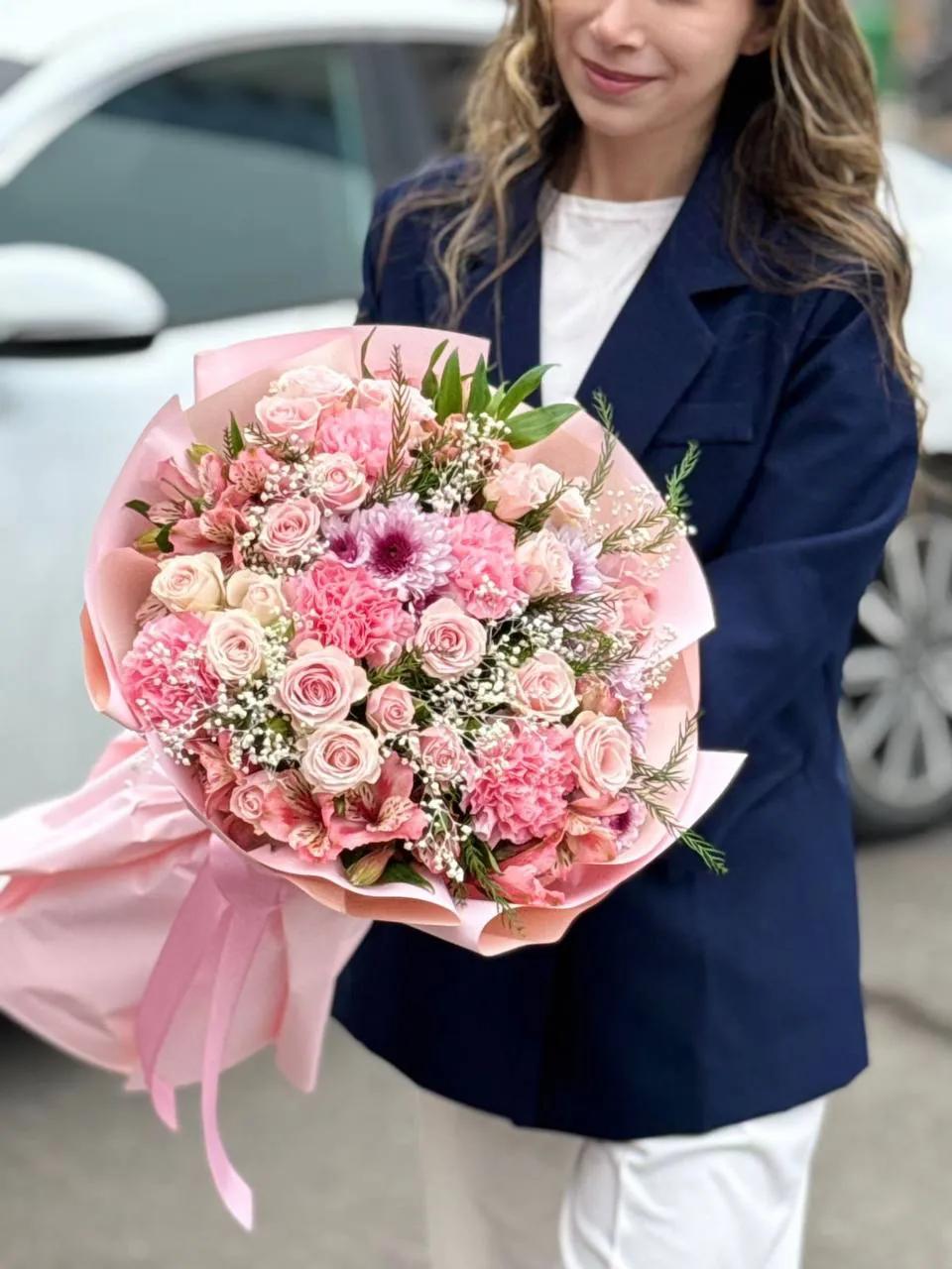 Pink fluffy bunch | ծաղիկներ, ծաղկեպսակներ, բույսեր Երևան