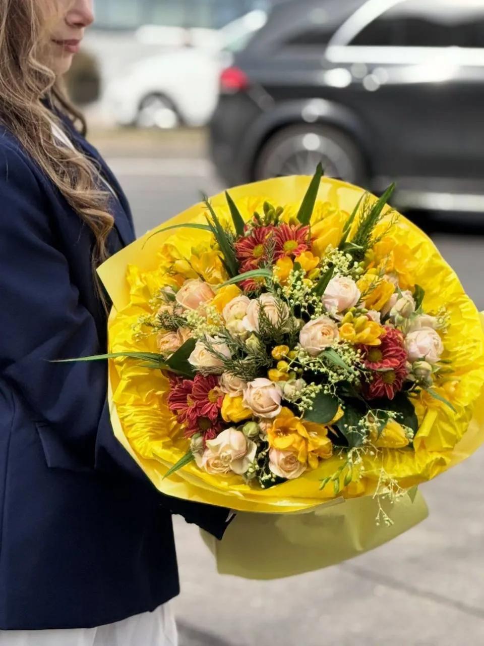 Yellow elegant bouquet | ծաղիկներ, ծաղկեպսակներ, բույսեր Երևան
